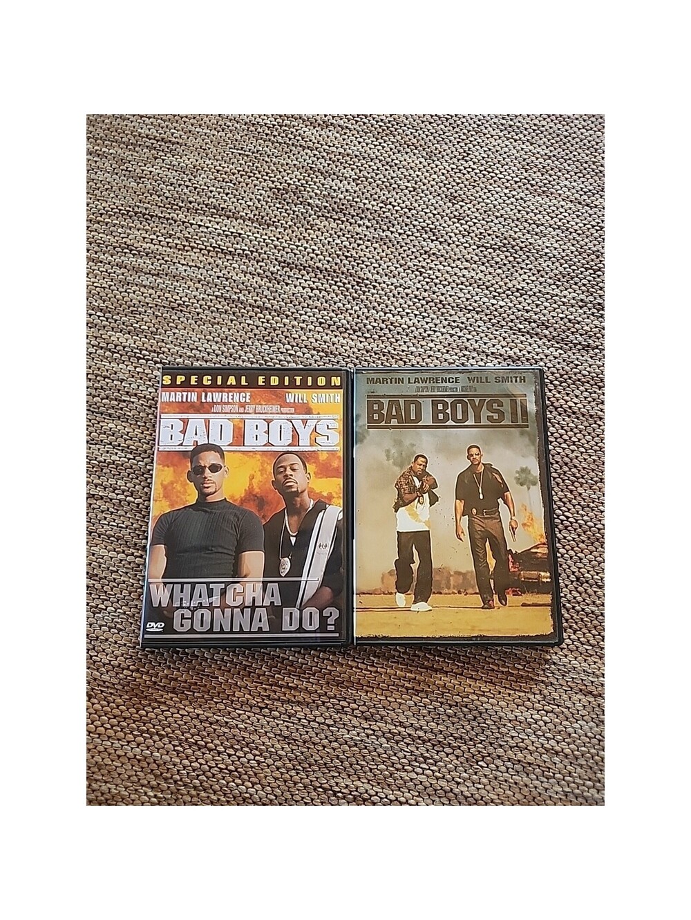 Bad Boys 1 & 2 Will Smith Martin Lawrence DVD Lot (2) Like New Cond